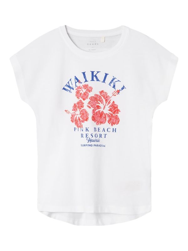 NAME IT NAME IT Тениска 'VIOLET'  синьо / бледорозово / червено / бяло