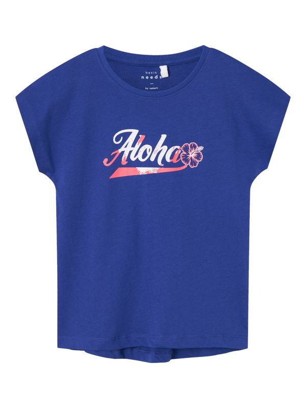 NAME IT NAME IT Тениска 'VIOLET'  тъмносиньо / питая / бяло