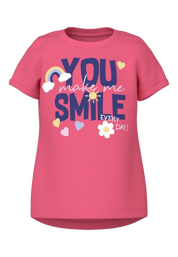 NAME IT NAME IT Тениска 'VIX'  злато / розово / пепел от рози / бяло