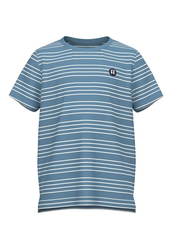 NAME IT NAME IT Тениска 'VOBY'  синьо / морскосиньо / бяло