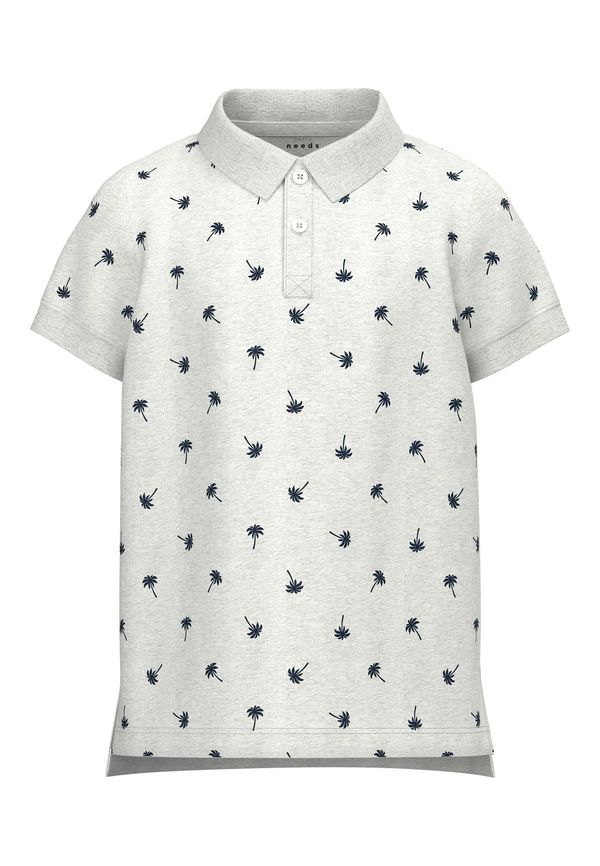 NAME IT NAME IT Тениска 'Volo'  светлосиво / черно