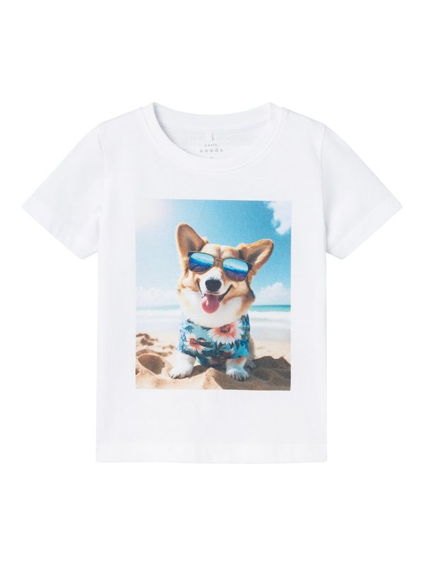 NAME IT NAME IT Тениска 'VOTO'  светлосиньо / кафяво / праскова / бяло