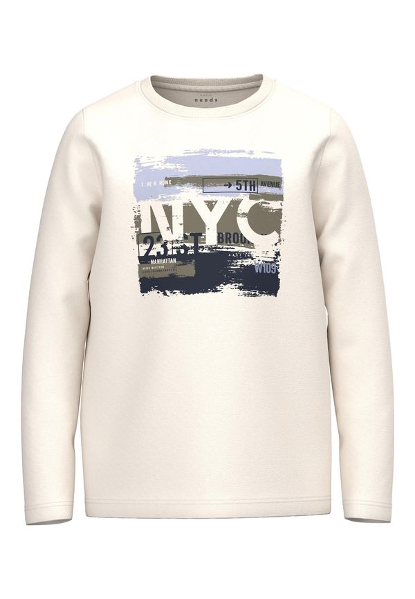 NAME IT NAME IT Тениска 'VUX'  кремаво / тъмносиньо / маслина / лилав