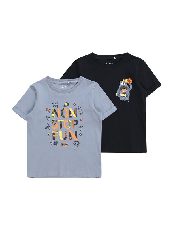 NAME IT NAME IT Тениска 'VUX'  нощно синьо / гълъбово синьо / жълто / оранжево