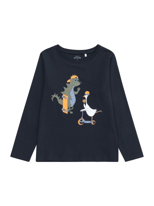 NAME IT NAME IT Тениска 'VUX'  сапфирено синьо / светлосиньо / каки / бяло