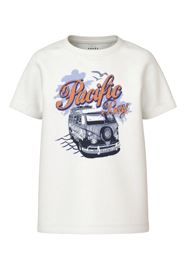 NAME IT NAME IT Тениска 'VUX'  светлосиньо / сиво / тъмно коралово / бяло