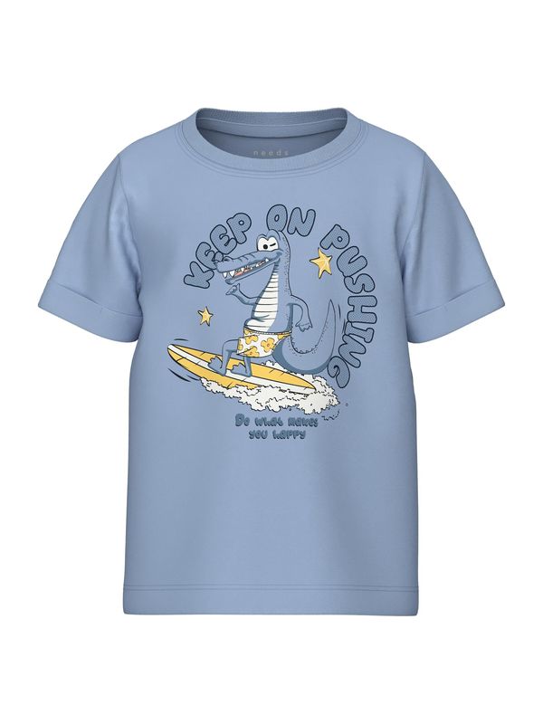 NAME IT NAME IT Тениска 'VUX'  светлосиньо / тъмносиньо / жълто / бяло