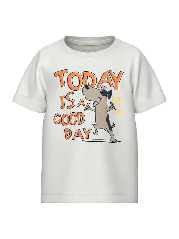 NAME IT NAME IT Тениска 'VUX'  таупе сиво / оранжево / черно / бяло