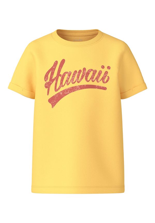 NAME IT NAME IT Тениска 'VUX'  жълто / червена боровинка