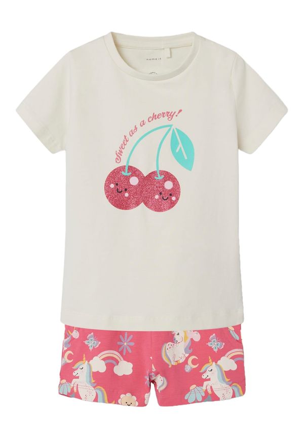 NAME IT NAME IT Тениска 'ZUCCA'  тюркоазен / малина / черно / бяло