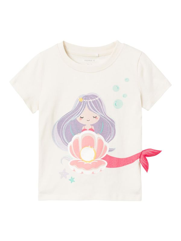 NAME IT NAME IT Тениска 'ZUZZIE'  светлолилаво / магента / светлорозово / яйчена черупка