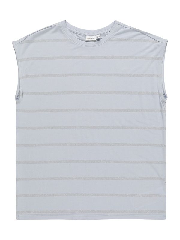 NAME IT NAME IT Топ 'BELOMS'  опушено синьо / сребърно