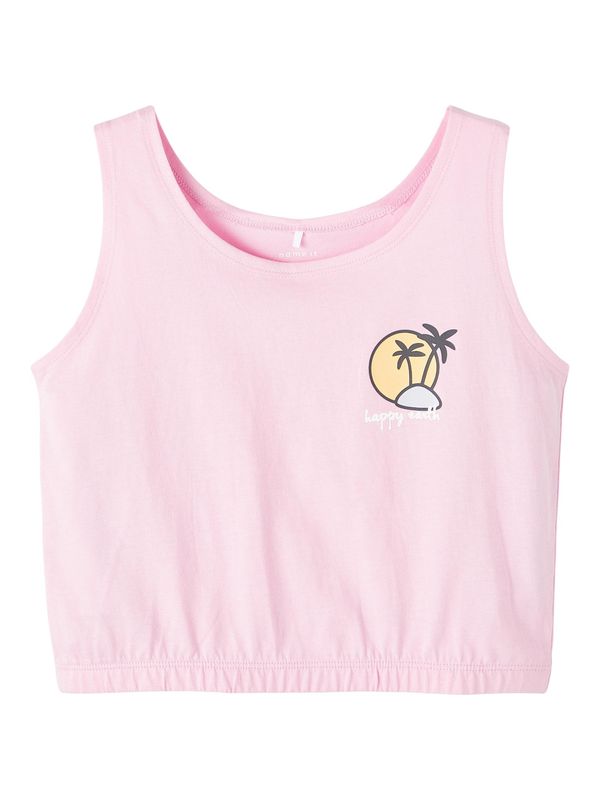 NAME IT NAME IT Топ 'DANIELA'  пастелно жълто / бледорозово / черно / бяло