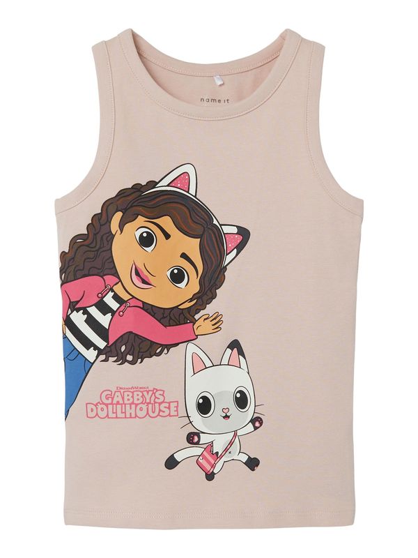 NAME IT NAME IT Топ 'NEMAJA GABBY'  кафяво / розово / розе / бяло