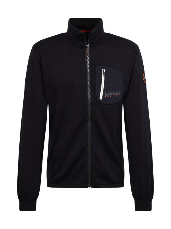 NAPAPIJRI NAPAPIJRI Плетена жилетка 'D-HURON'  тъмносиво / оранжево / черно / бяло