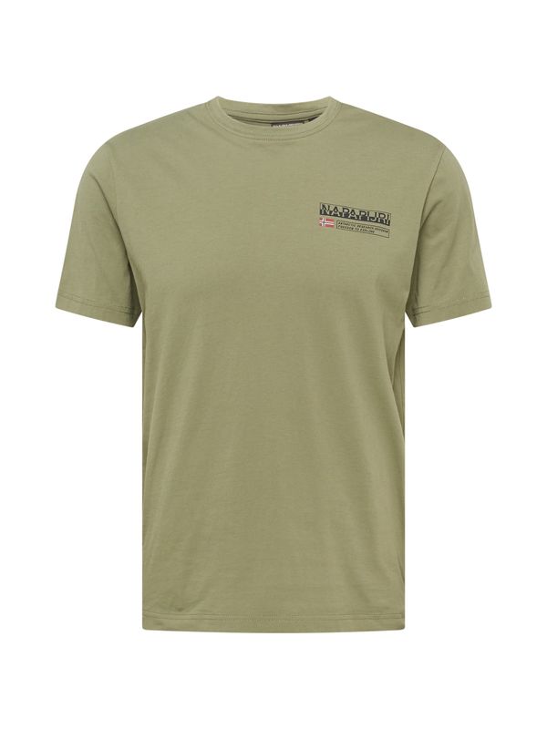 NAPAPIJRI NAPAPIJRI Тениска 'S-KASBA'  маслина / червено / черно