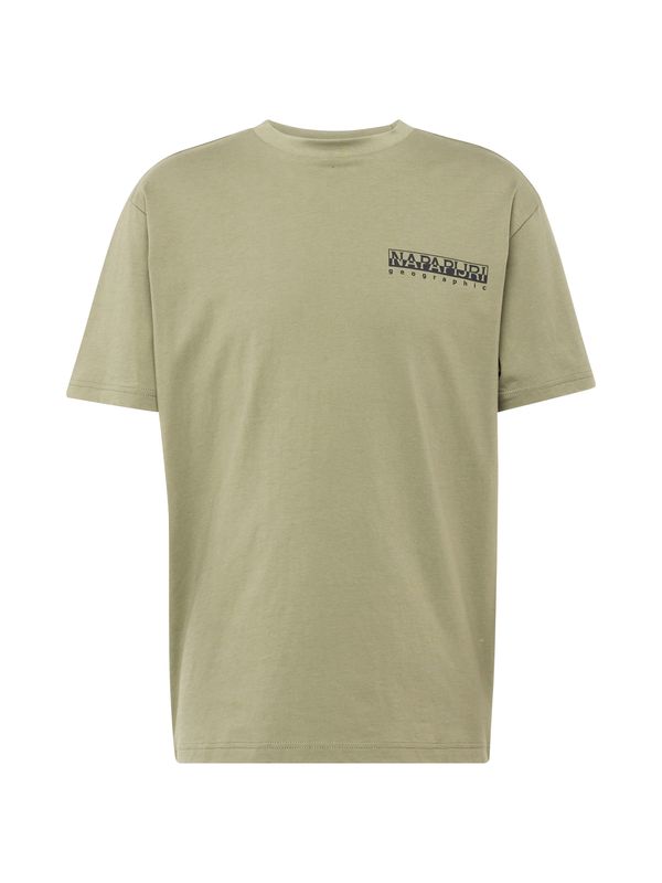 NAPAPIJRI NAPAPIJRI Тениска 'S-KOTCHO'  бежово / маслина / черно