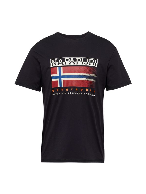 NAPAPIJRI NAPAPIJRI Тениска 'S-KREIS'  синьо / червено / черно / бяло