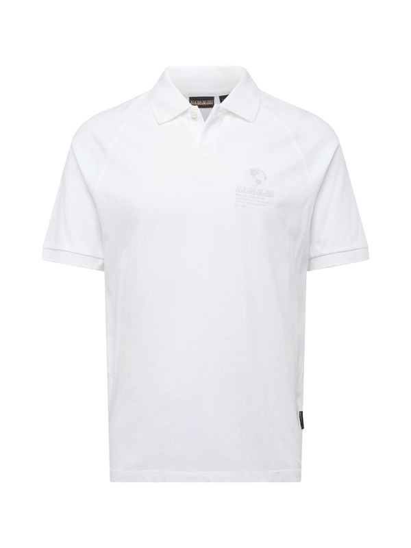 NAPAPIJRI NAPAPIJRI Тениска 'SANTIAGO'  светлосиво / мръсно бяло