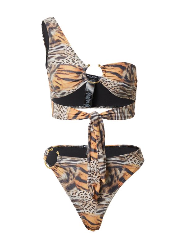 Nasty Gal Nasty Gal Бански тип бикини  кафяво / оранжево / черно / бяло