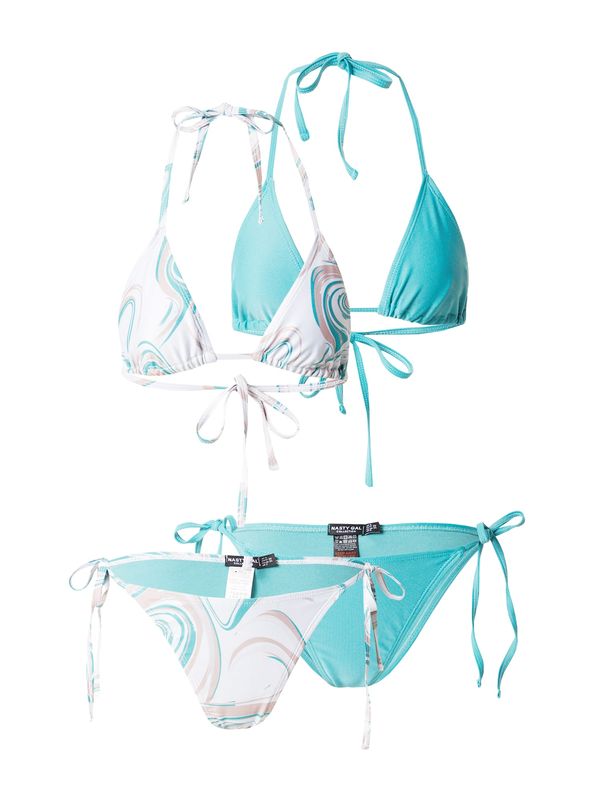 Nasty Gal Nasty Gal Бански тип бикини  нефритено зелено / пепел от рози / бяло