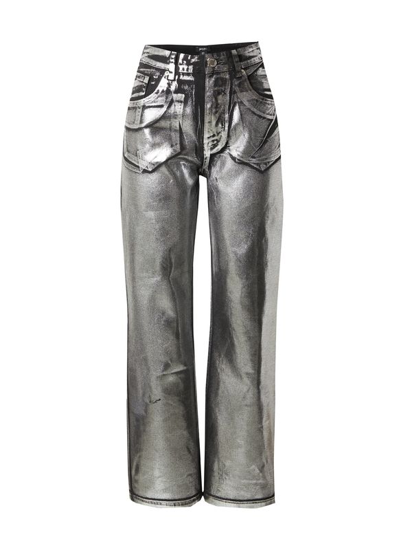 Nasty Gal Nasty Gal Дънки  черно / сребърно