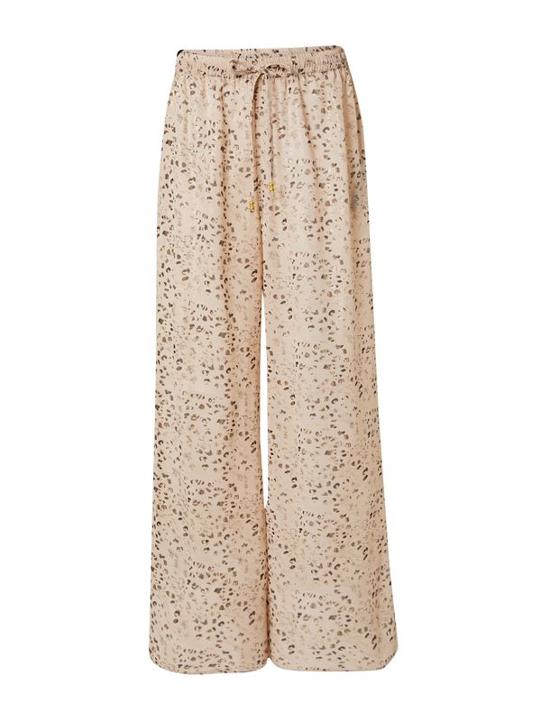 Nasty Gal Nasty Gal Панталон 'Georgette'  тъмнокафяво / злато / сиво-бежово