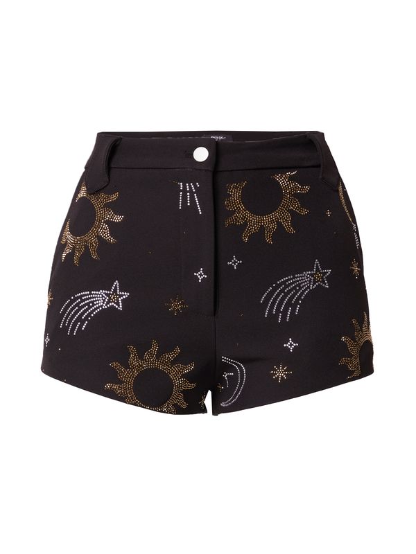 Nasty Gal Nasty Gal Панталон 'Premium Hotfix Celestial'  злато / черно / сребърно