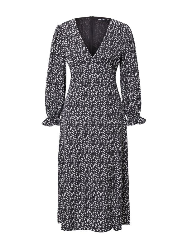 Nasty Gal Nasty Gal Рокля 'Ditsy'  черно / бяло