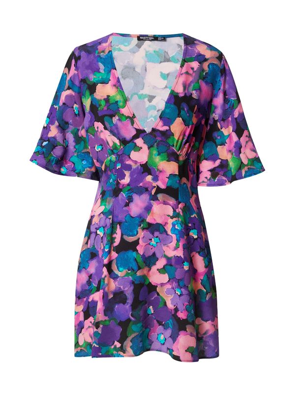 Nasty Gal Nasty Gal Рокля  тъмнолилаво / оранжево / бледорозово / черно