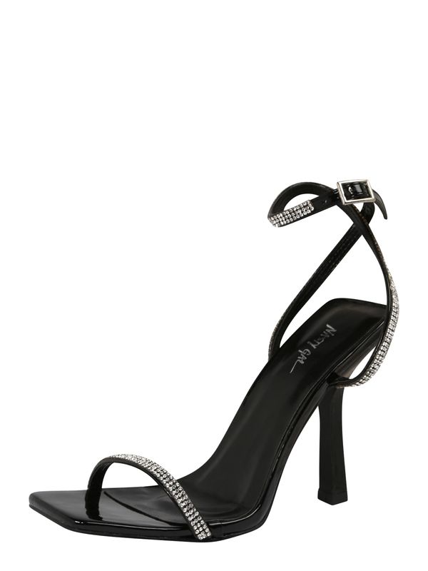 Nasty Gal Nasty Gal Сандали с каишка  черно / прозрачно