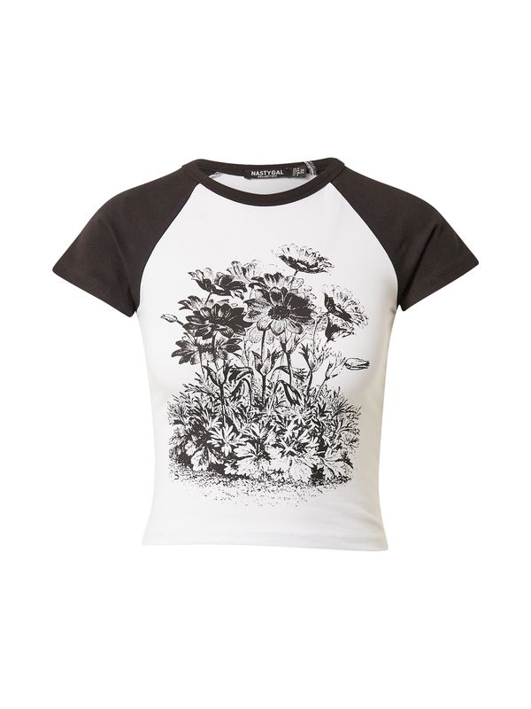 Nasty Gal Nasty Gal Тениска  черно / бяло