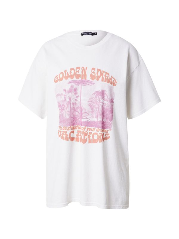 Nasty Gal Nasty Gal Тениска  праскова / тъмнорозово / бяло