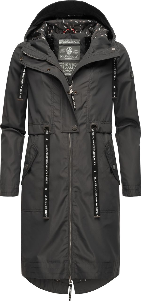 NAVAHOO NAVAHOO Преходна парка ' Josinaa '  антрацитно черно / черно / бяло