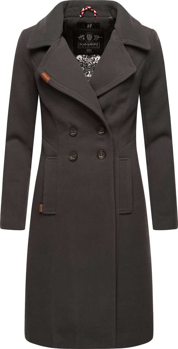 NAVAHOO NAVAHOO Преходно палто 'Wooly'  антрацитно черно