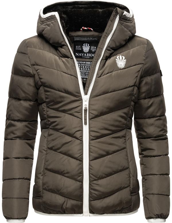 NAVAHOO NAVAHOO Преходно яке 'Elva'  сиво-кафяво / бяло