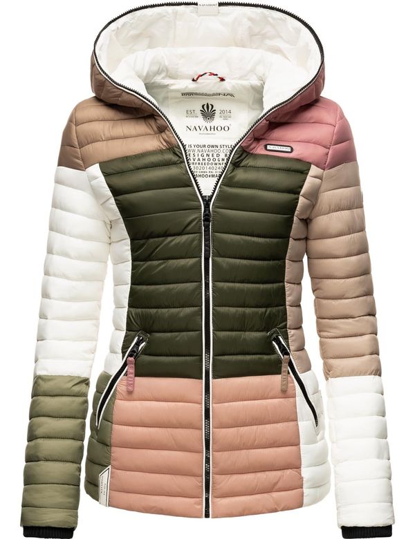 NAVAHOO NAVAHOO Преходно яке 'Multikulti'  тъмнобежово / маслина / пепел от рози / бяло