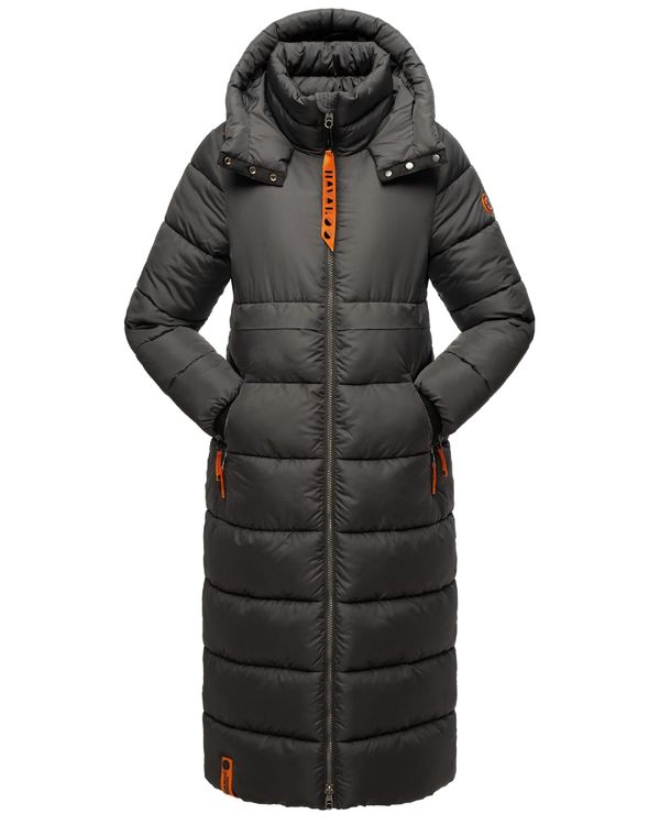 NAVAHOO NAVAHOO Зимно палто  антрацитно черно / оранжево / черно