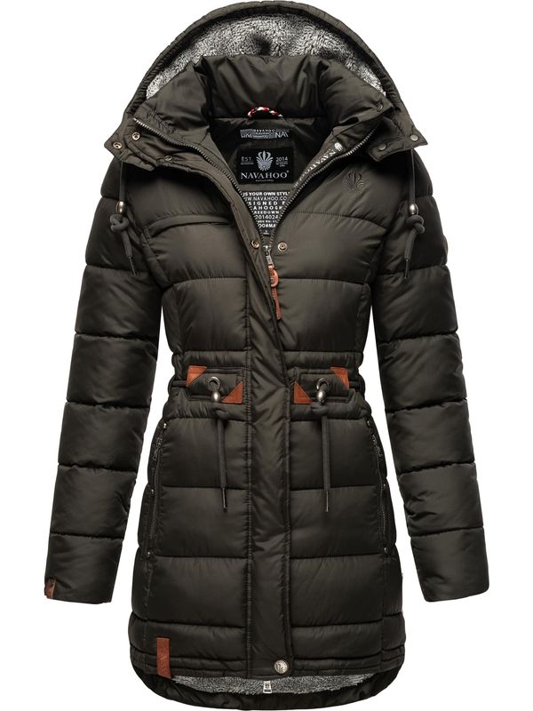 NAVAHOO NAVAHOO Зимно палто 'Dalie'  кафяво / антрацитно черно