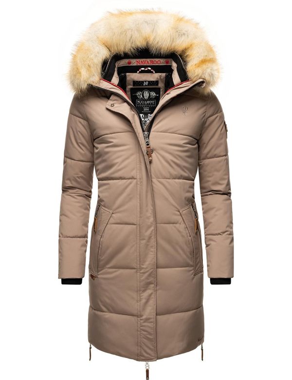 NAVAHOO NAVAHOO Зимно палто 'Halina'  коняк / бронз / таупе сиво / черно