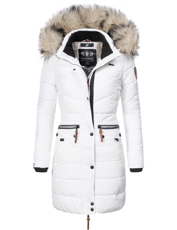 NAVAHOO NAVAHOO Зимно палто 'Paula'  бяло