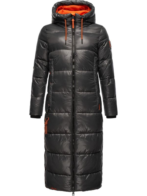 NAVAHOO NAVAHOO Зимно палто 'Schmuseengel'  антрацитно черно / оранжево