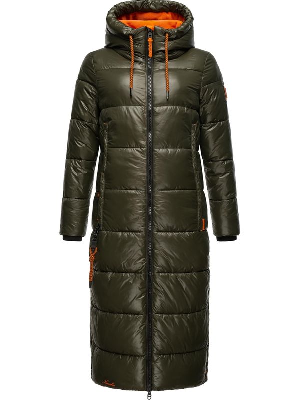 NAVAHOO NAVAHOO Зимно палто 'Schmuseengel'  маслина / оранжево / черно / бяло