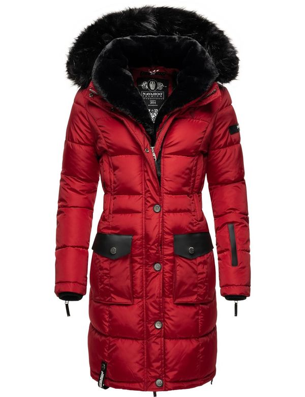 NAVAHOO NAVAHOO Зимно палто 'Sinja'  червено / черно