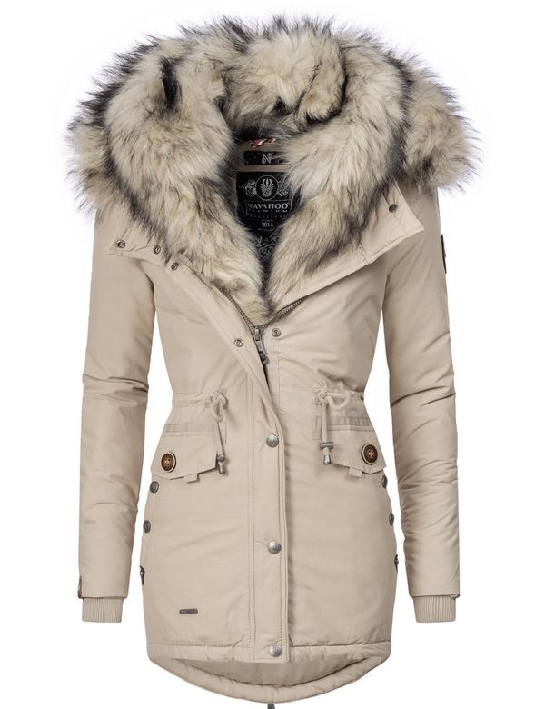 NAVAHOO NAVAHOO Зимно палто 'Sweety'  таупе сиво