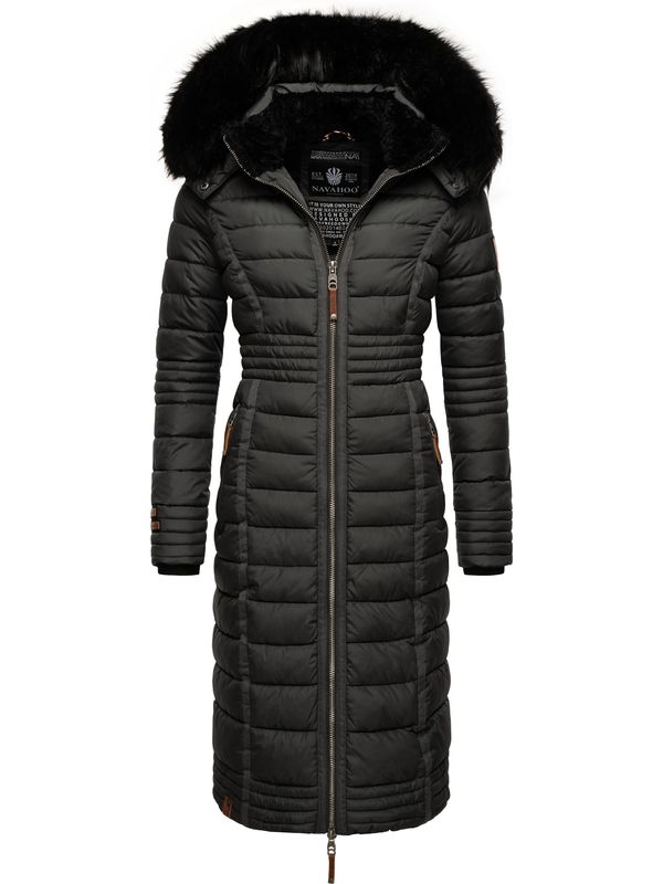 NAVAHOO NAVAHOO Зимно палто 'Umay'  сиво-кафяво / черно