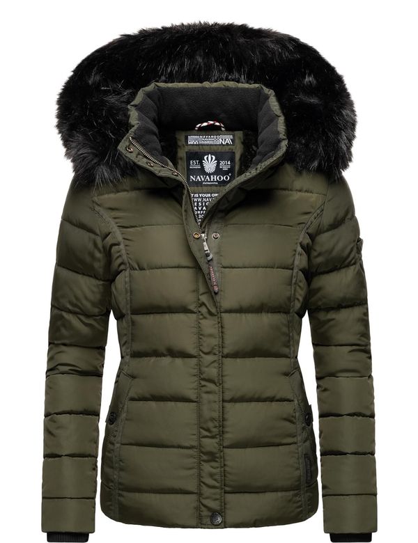 NAVAHOO NAVAHOO Зимно яке 'Miamor'  маслина / черно