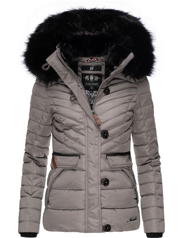 NAVAHOO NAVAHOO Зимно яке 'Wisteriaa'  сиво-бежово / черно