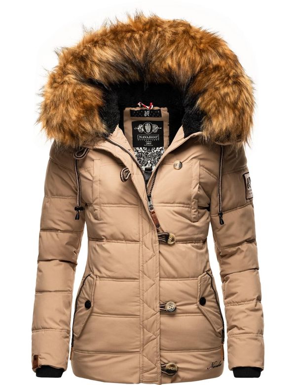 NAVAHOO NAVAHOO Зимно яке 'Zoja'  таупе сиво / черно