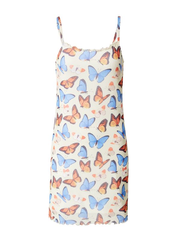 NEON & NYLON NEON & NYLON Лятна рокля 'LEA'  екрю / синьо / оранжево / черно